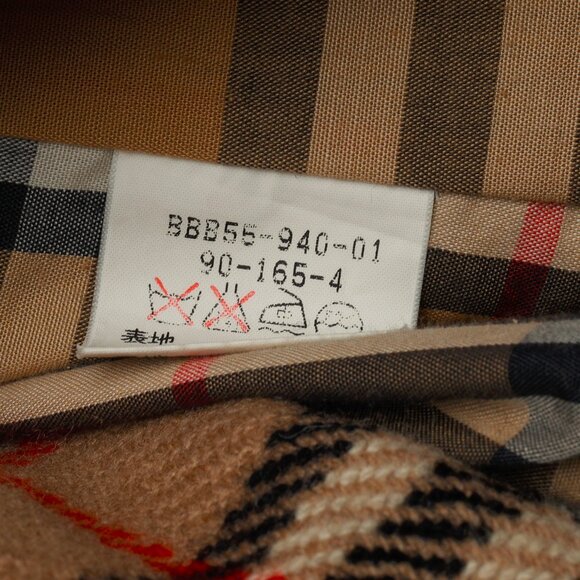 Burberry Vintage Beige Cotton-Blend Balmacaan Coat - Picture 11 of 12